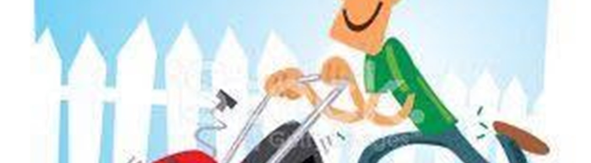 person som klipper gräs