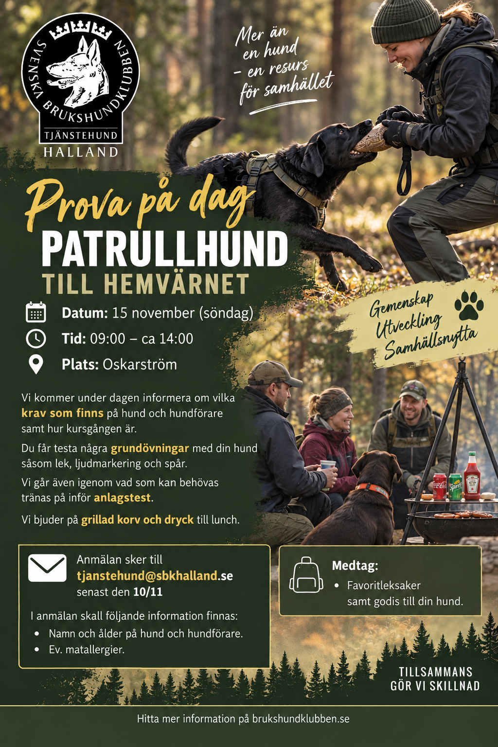 Inbjudan prova på 15 nov