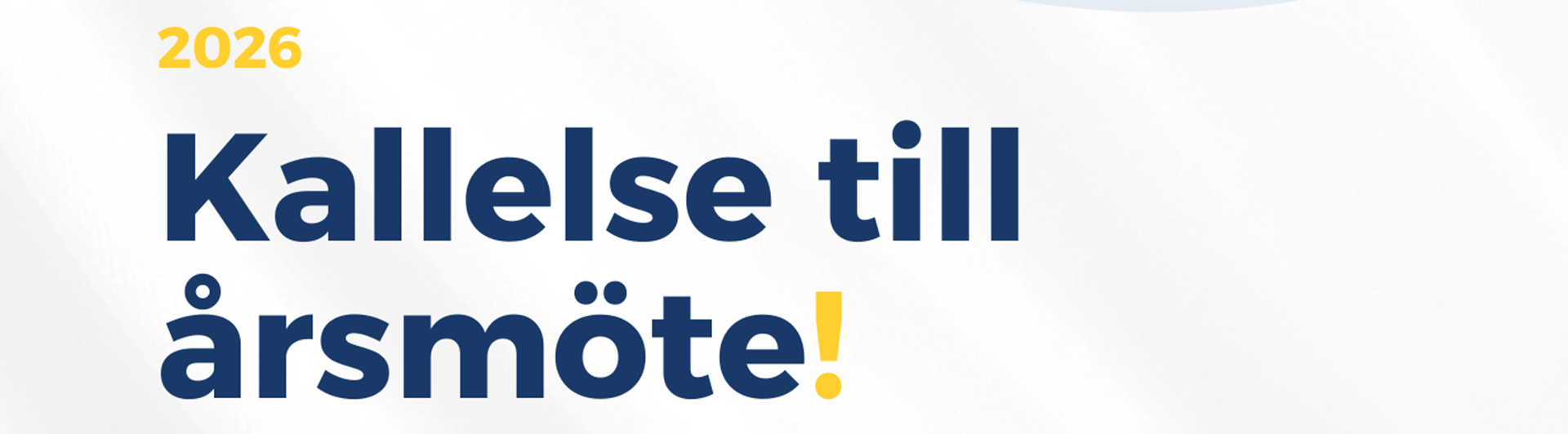 Kallelse till årsmöte 2026