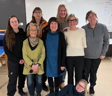 TBK:s styrelse 2026. På bilden saknas kassör Britt-Marie Lihuvud