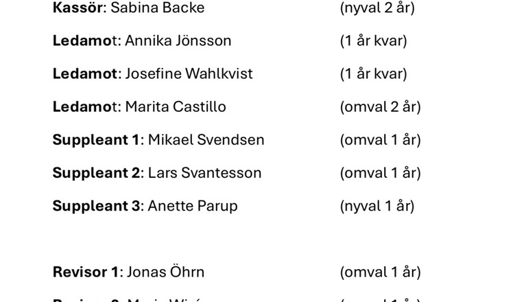 valberedningens förslag