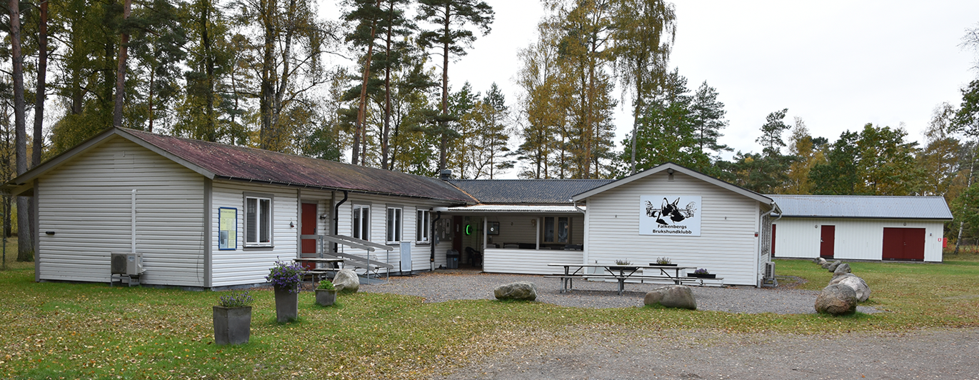En bild på Falkenbergs Brukshundklubbs klubbstuga