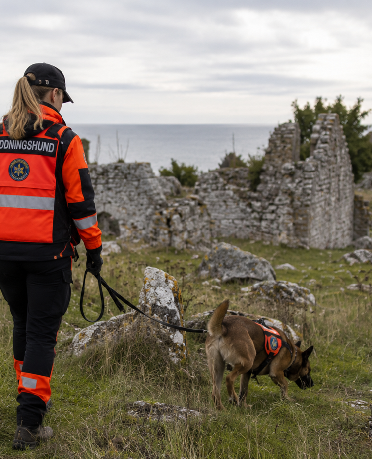 Räddningshund på Gotland